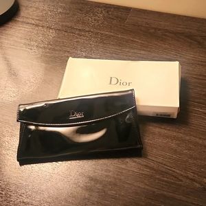 Dior Black Pouch Upcycled with chain and box included